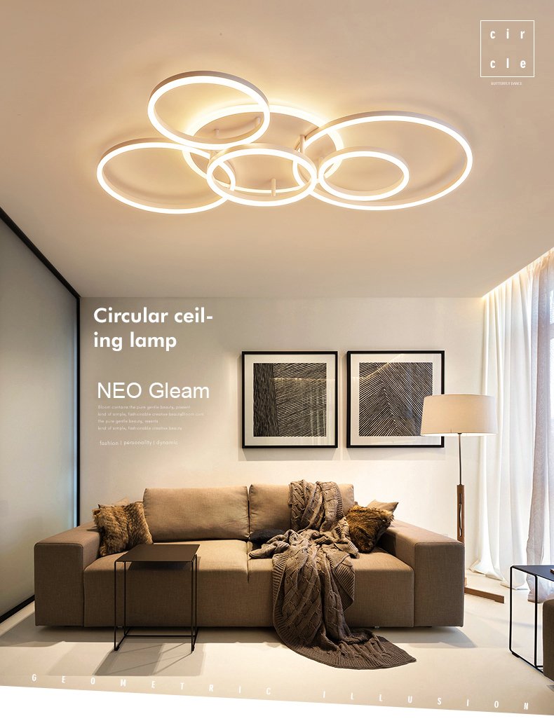 Люстра led Ceiling Lamp 6 кольца