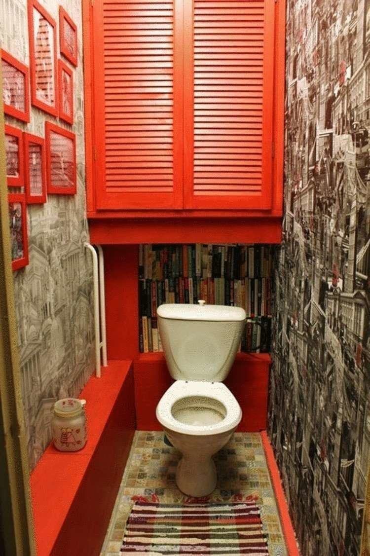 Интерьер туалета маленького