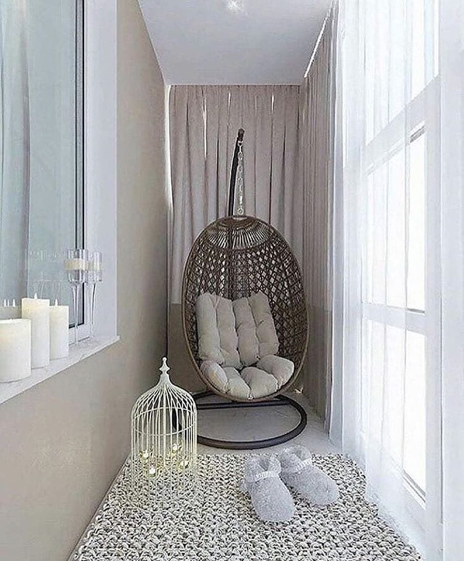 Подвесное кресло в интерьере