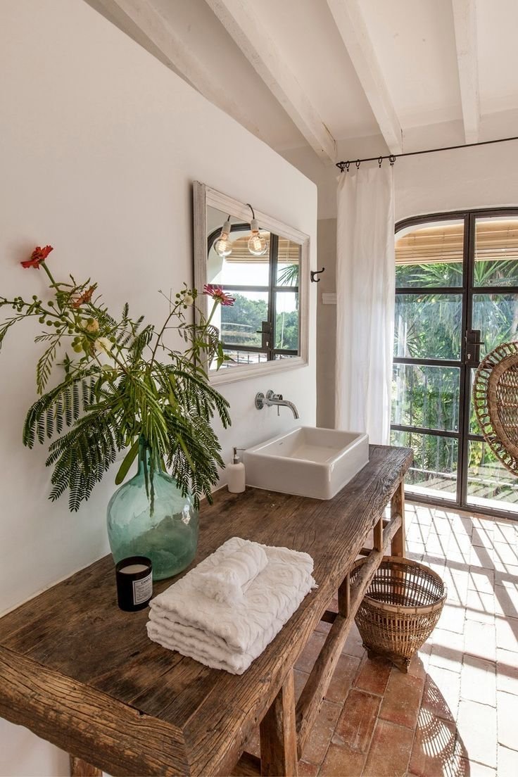 Ванная комната в стиле тропики