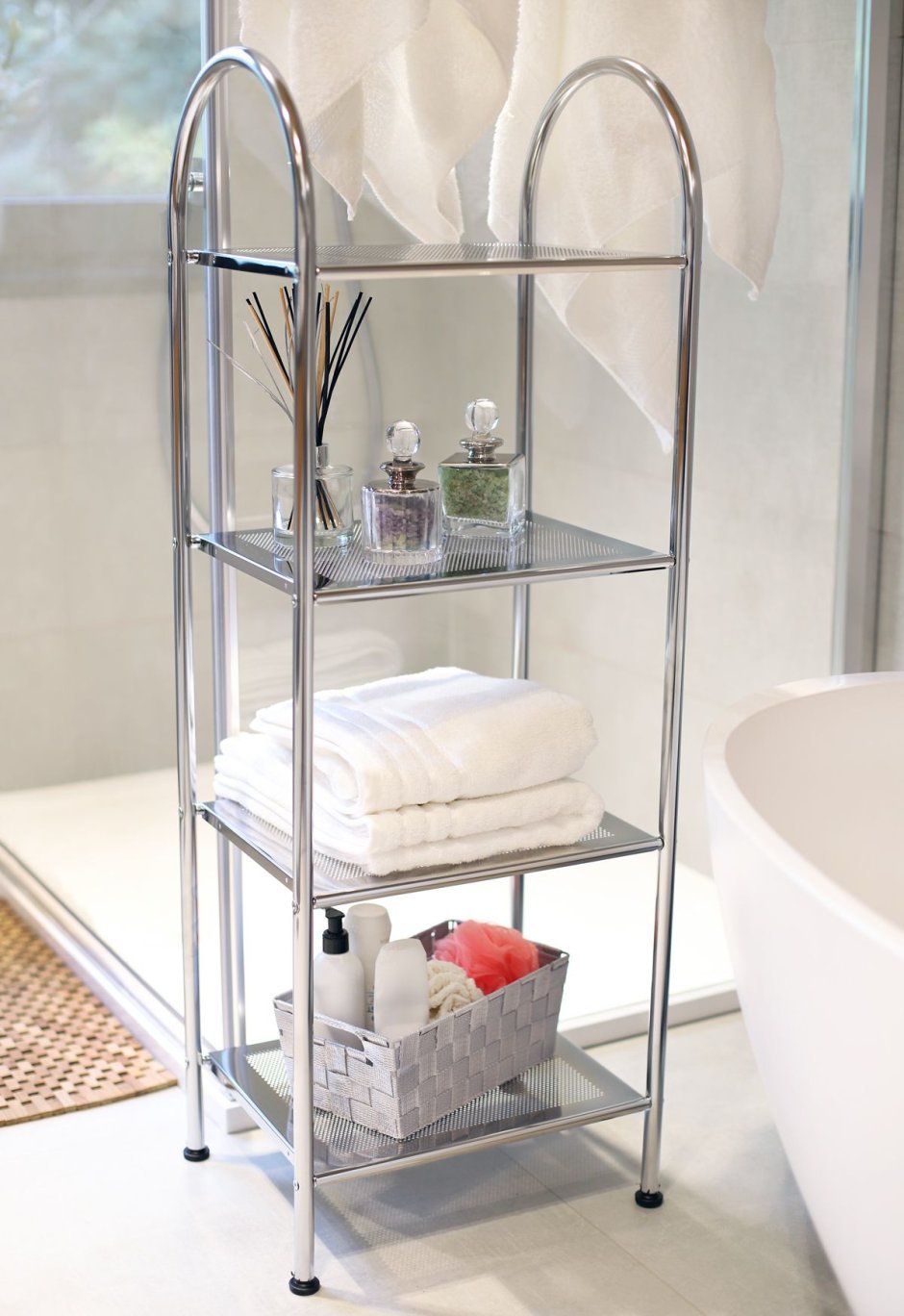 Стеллаж 3-х ярусный BS-1034-S-WT