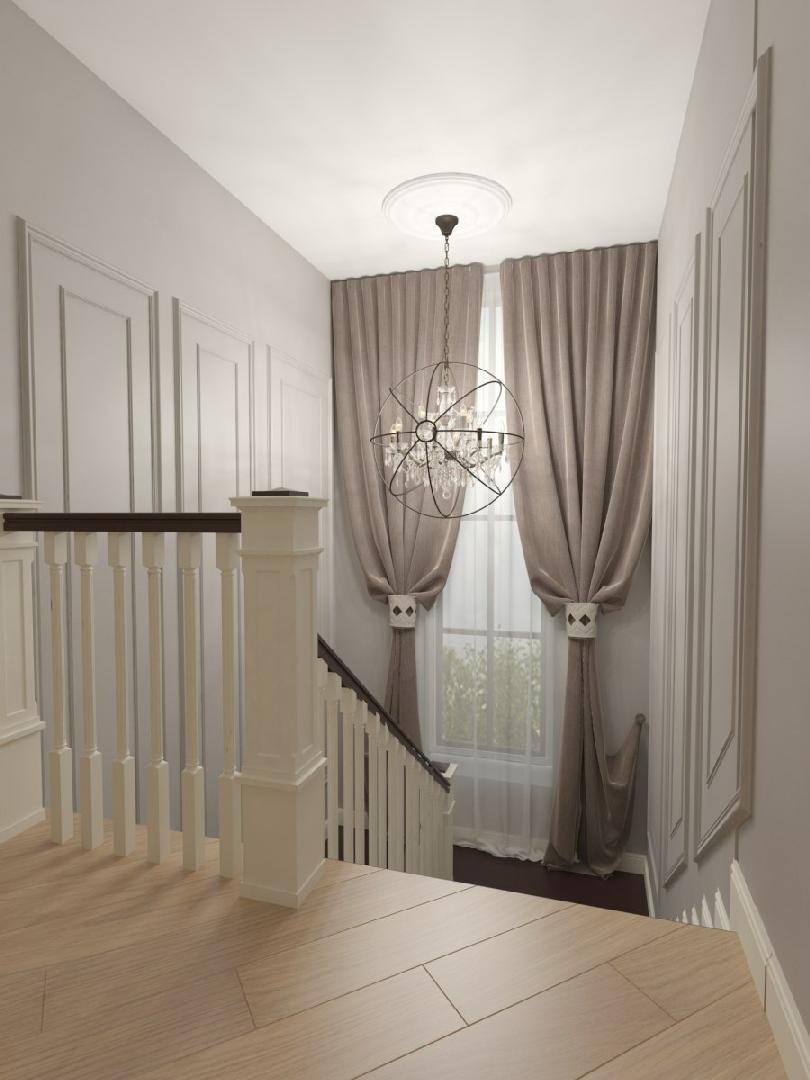 Коридор с большими окнами