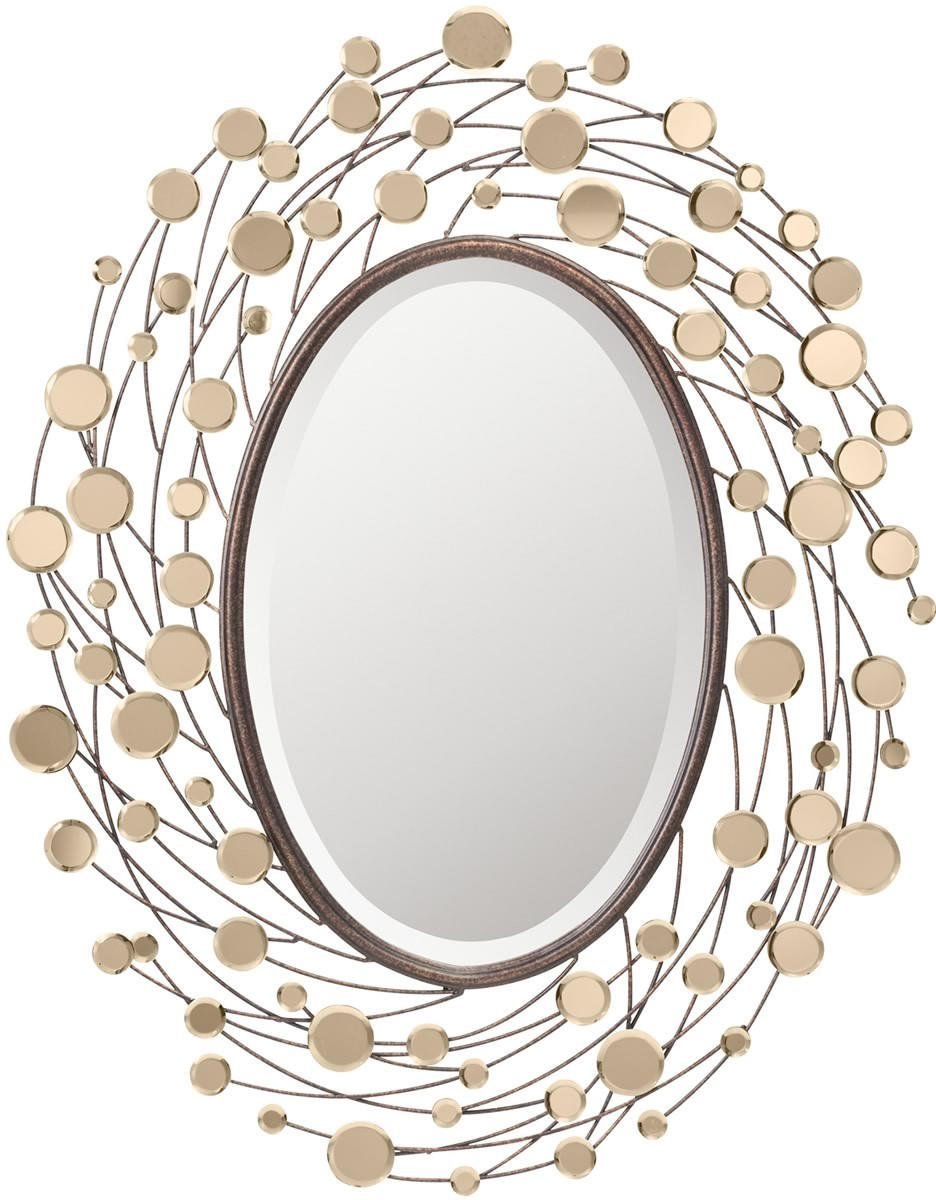 John Richard - White Oval frames Mirror