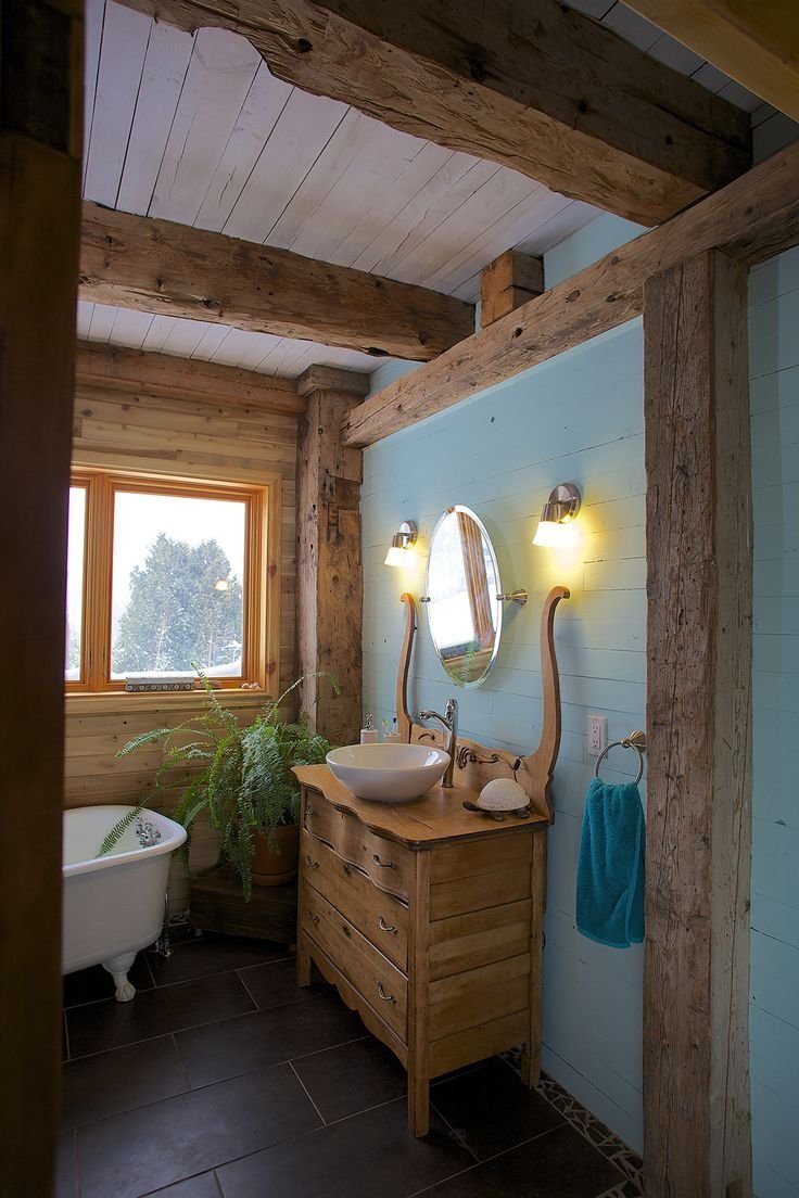 Ванная комната в деревенском доме