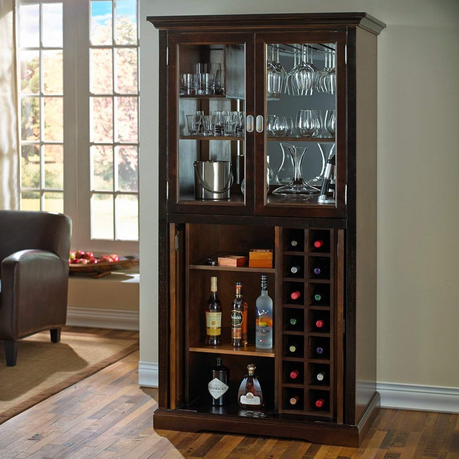 Versailles Mirrored Bar Cabinet винный шкаф