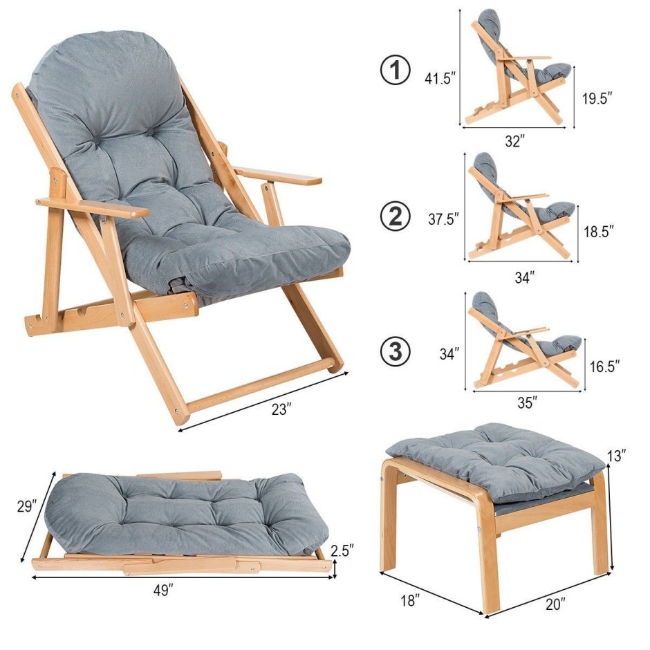 Удобное раскладное кресло