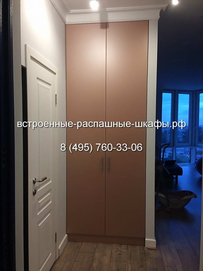 Шкаф в нишу с распашными дверями