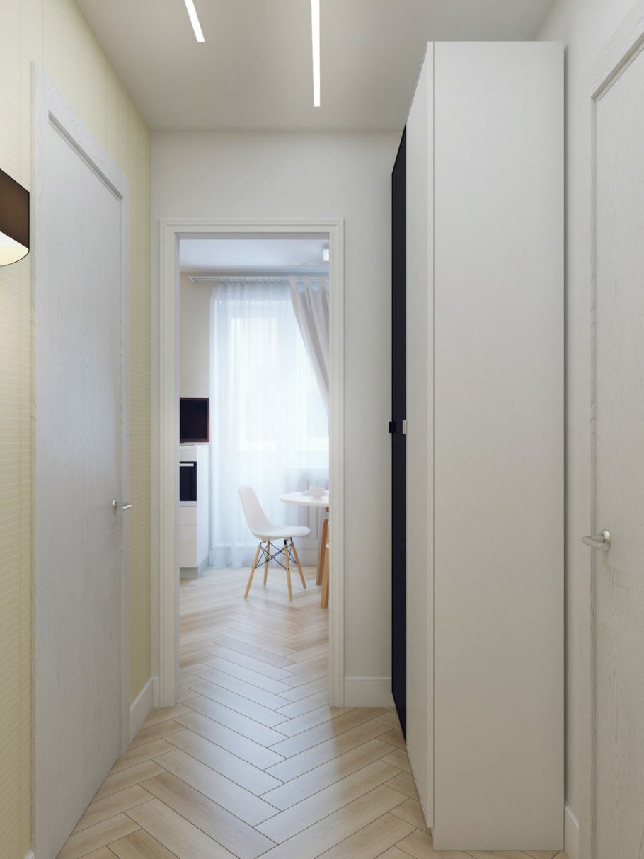 Интерьер прихожей в однешке