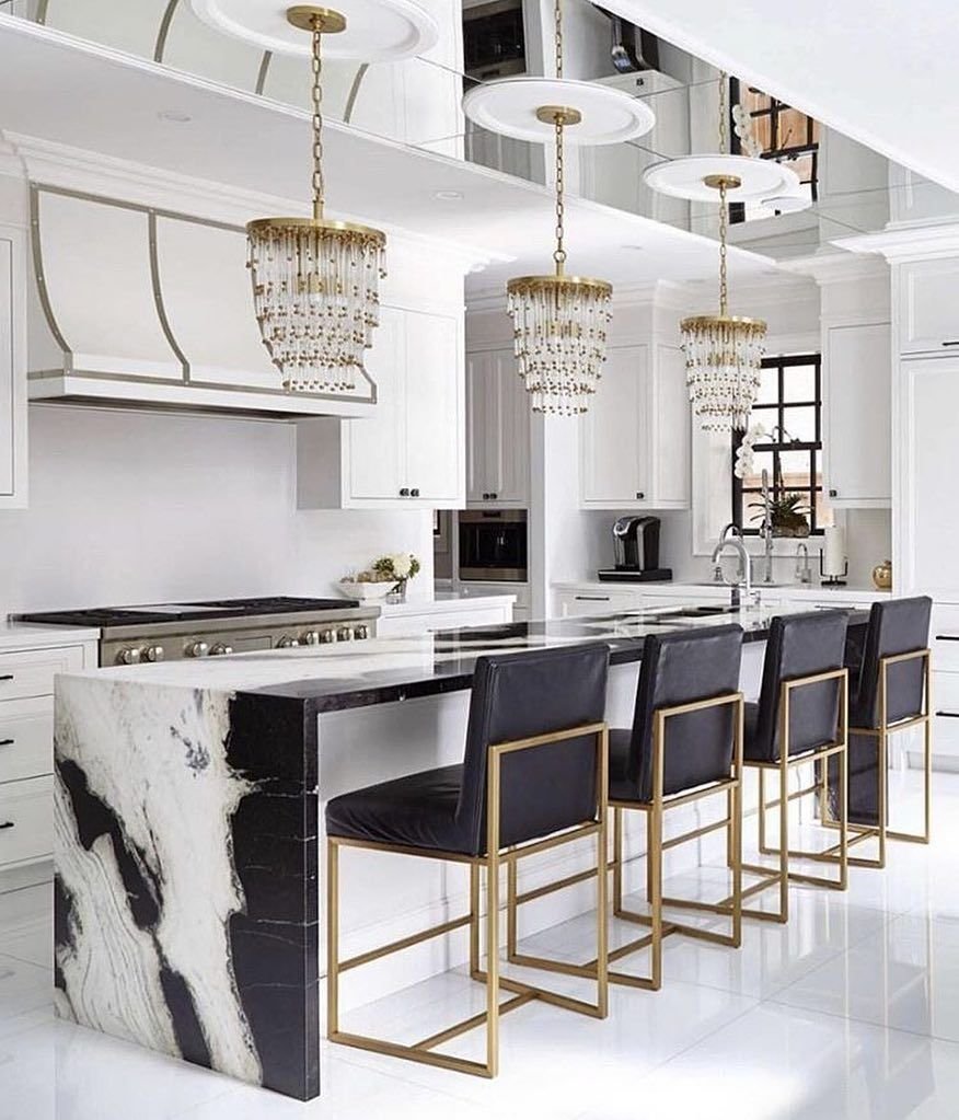 Кухня гостиная ар деко