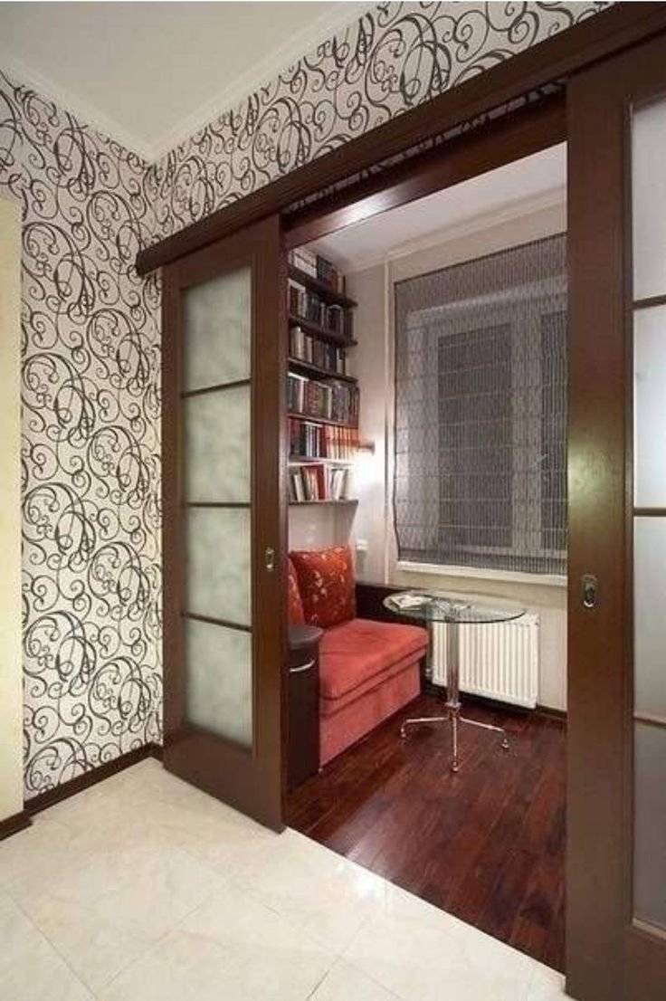 Раздвижные перегородки встроенные в стену