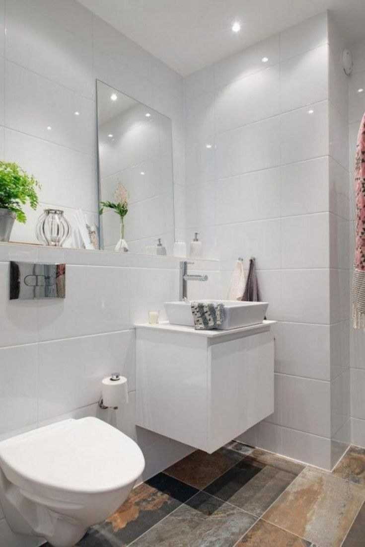 Маленькая ванная в скандинавском стиле