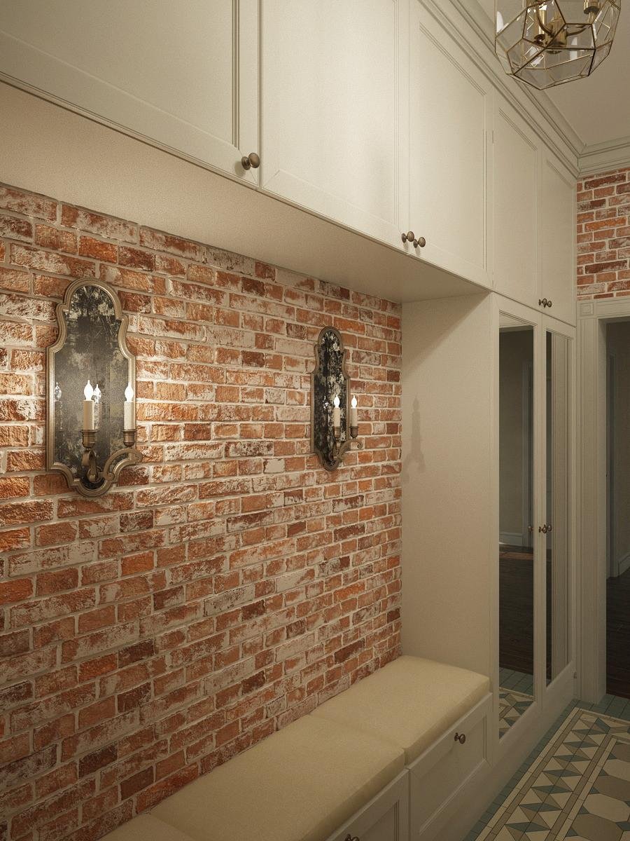 Прихожая под кирпич