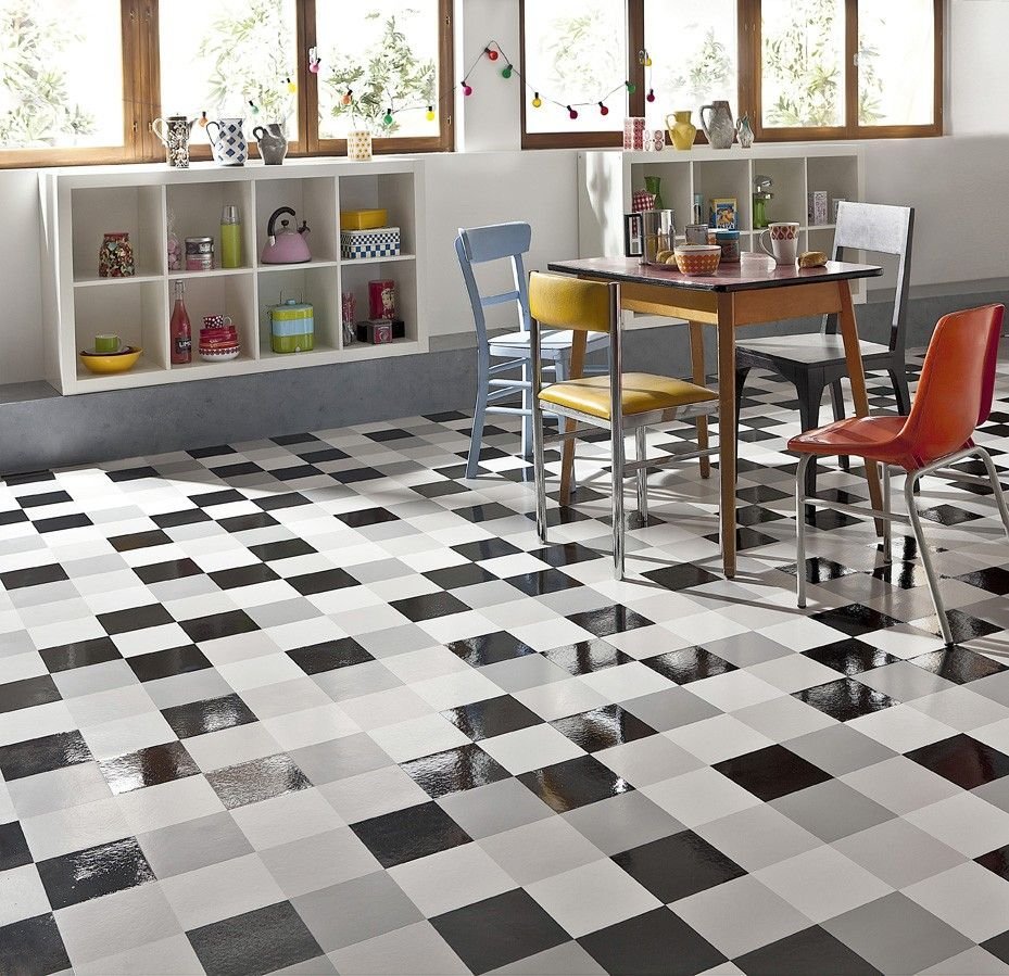 Линолеум шахматная доска