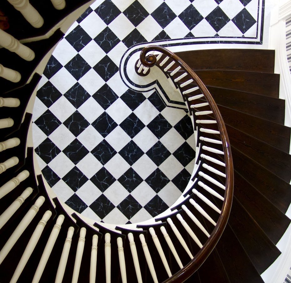 Плитка шашка черно белая