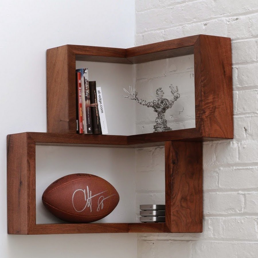 Угловая полка на кухню навесная