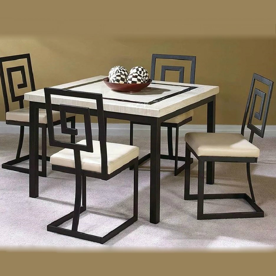 Комплект обеденной мебели степ k-05 Наоми/хром (стол, 4 стула)