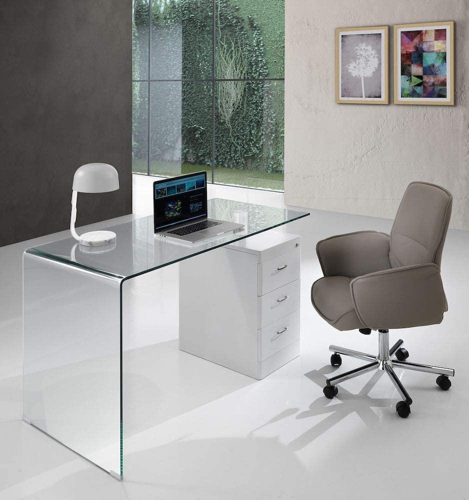 Прозрачный письменный стол