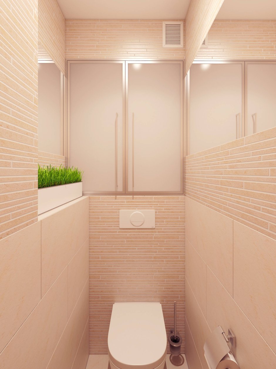 Интерьер туалета маленького