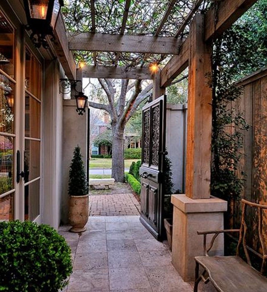 Ландшафт сад двор пергола