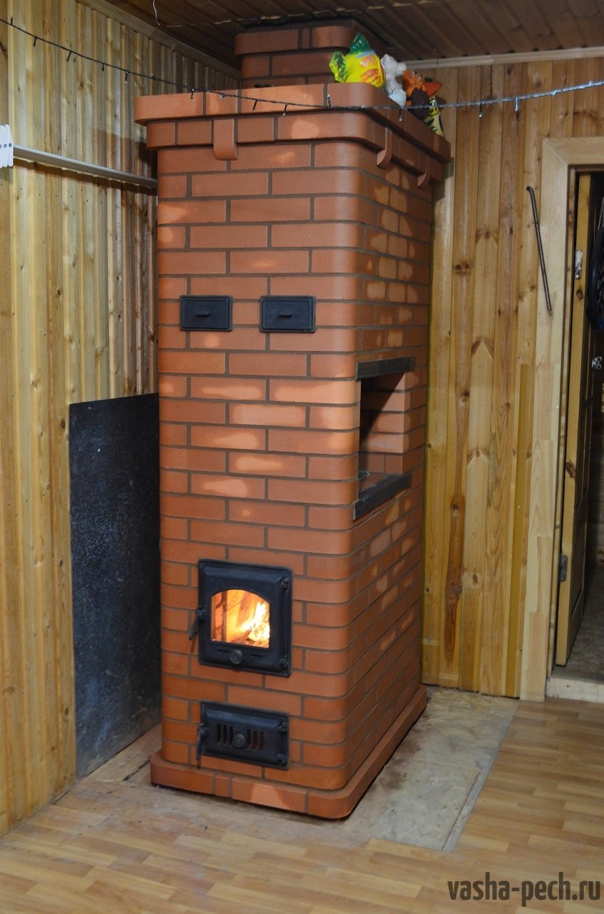 Отопительная кирпичная печь 100кв