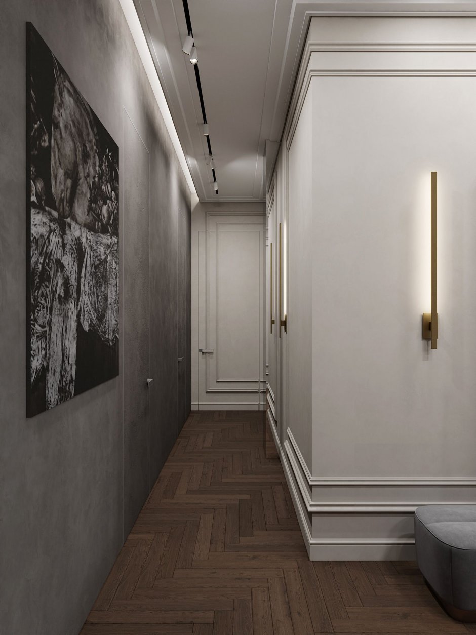 Молдинги в коридоре