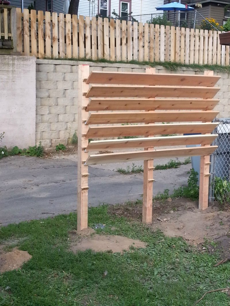 Забор жалюзи из дерева своими руками схема фото