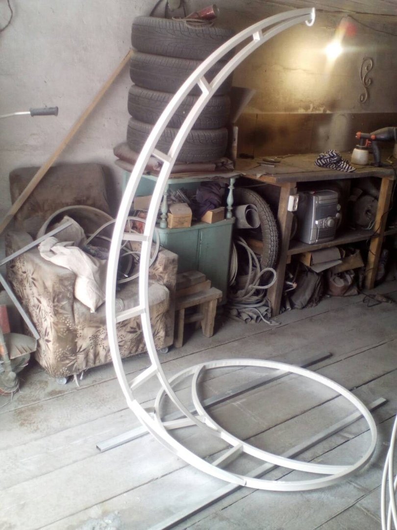 Подвесное кресло из профтрубы