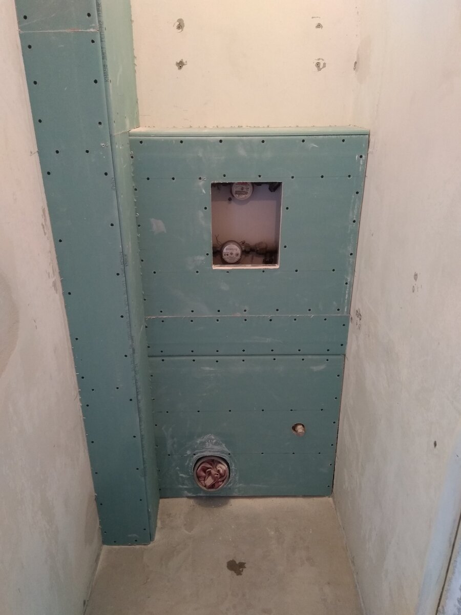 Отделка короба в ванной плиткой