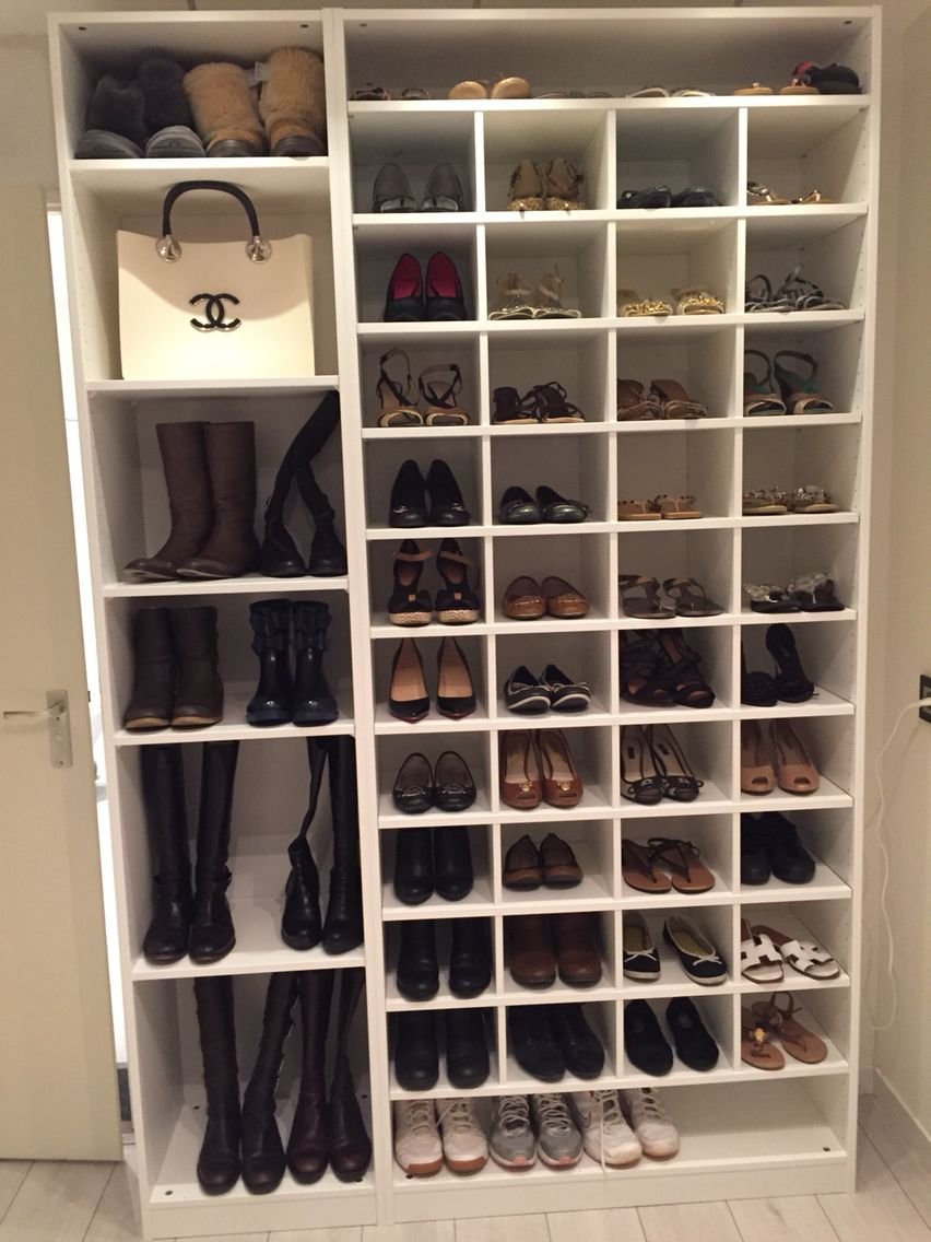 Полки для обуви в гардеробной