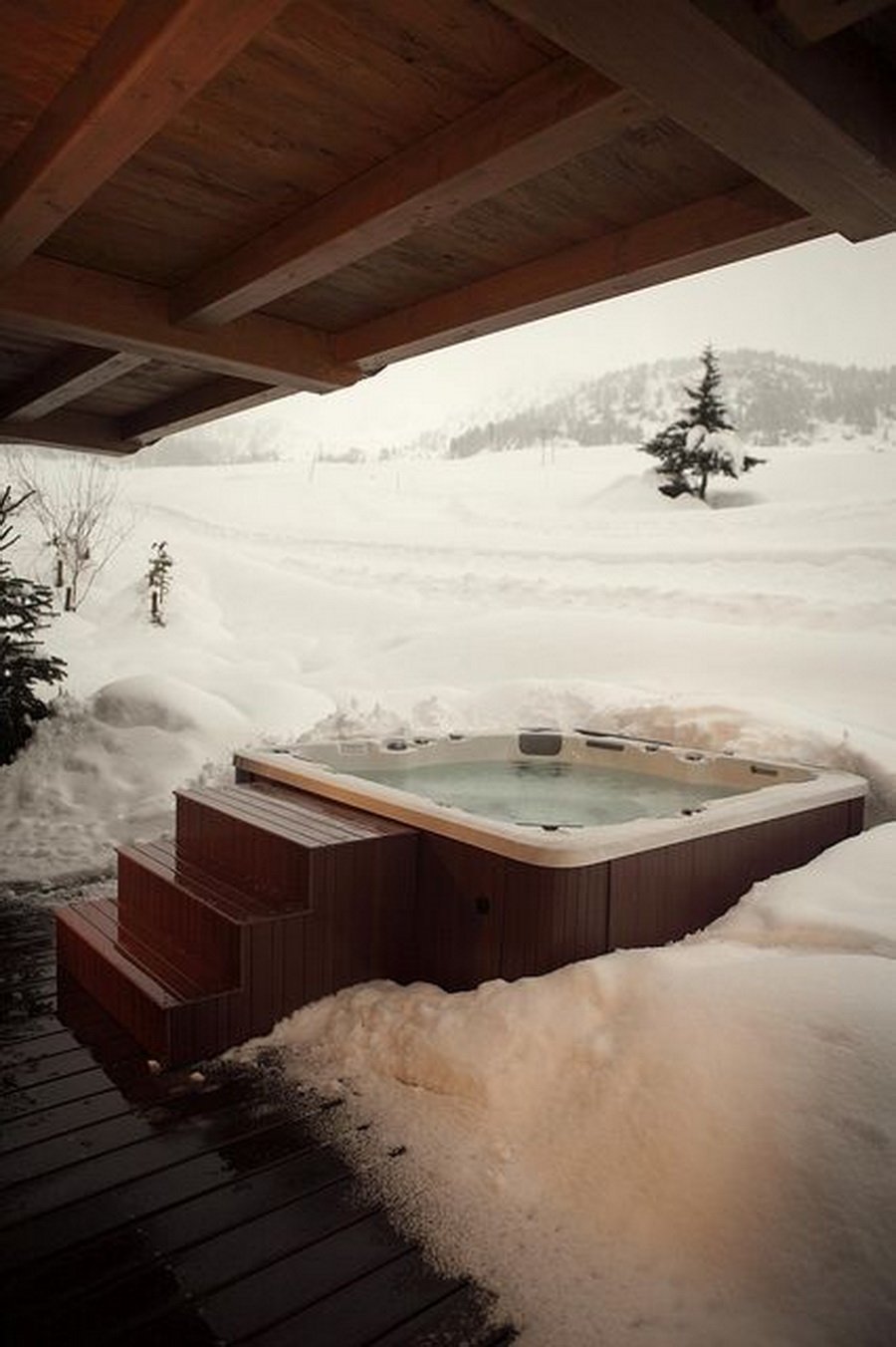 Джакузи зимой