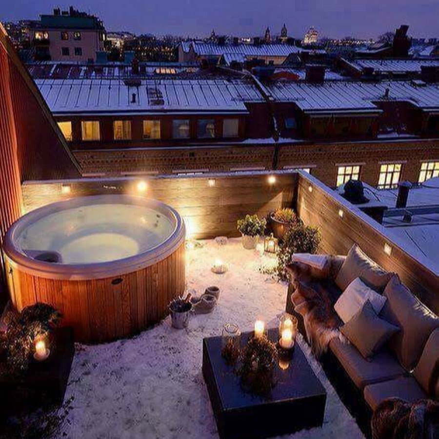 Джакузи на крыше дома