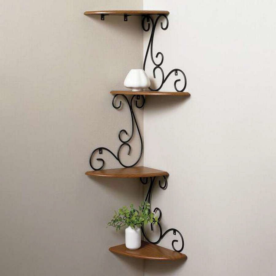 Полка для цветов угловая настенная