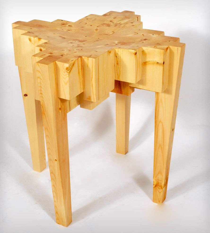 Табурет из бруса