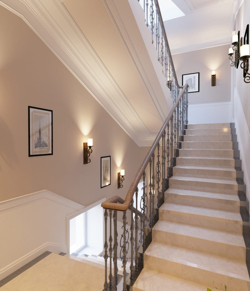 Бра на лестнице в частном доме