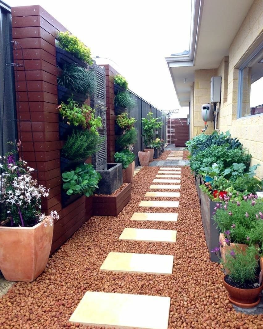 Миксбордер с мульчей