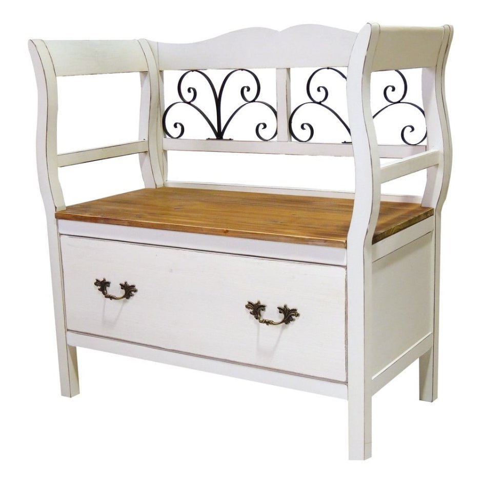 Скамья в прихожую со спинкой