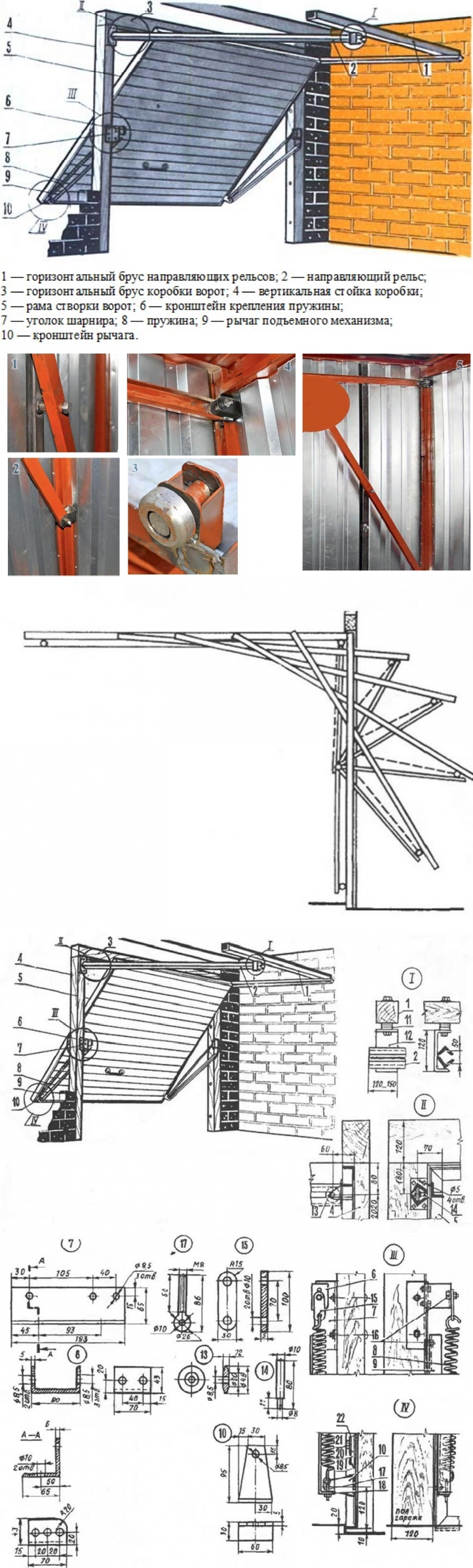 Гаражные ворота подъемные монтаж