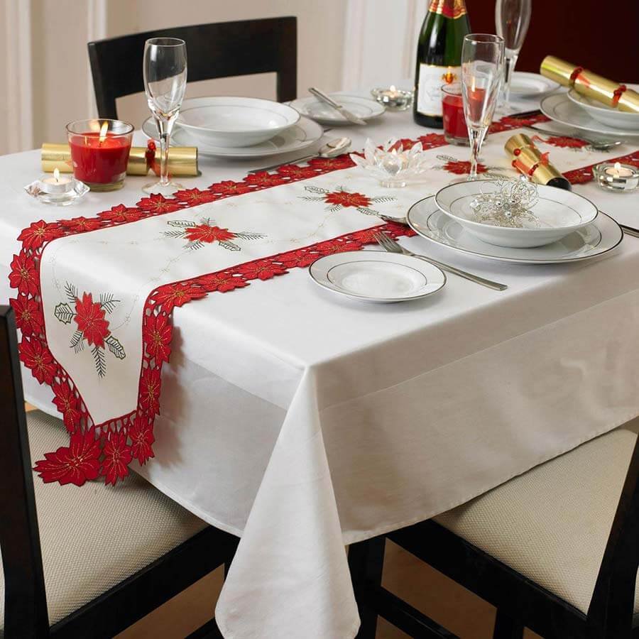 Сервировка стола скатерть