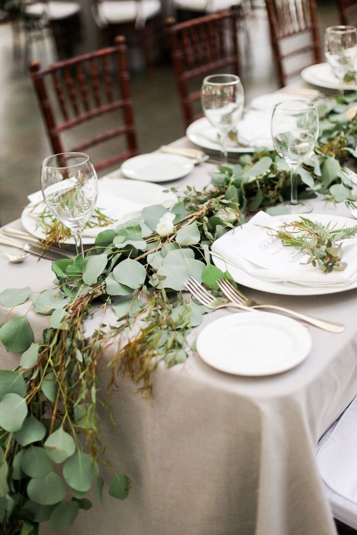 Декор свадьбы Гринери