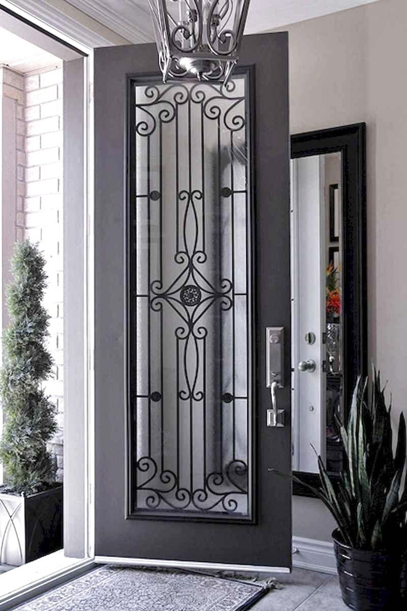 Дверь Виктория со стеклопакетом и ковкой 87r_