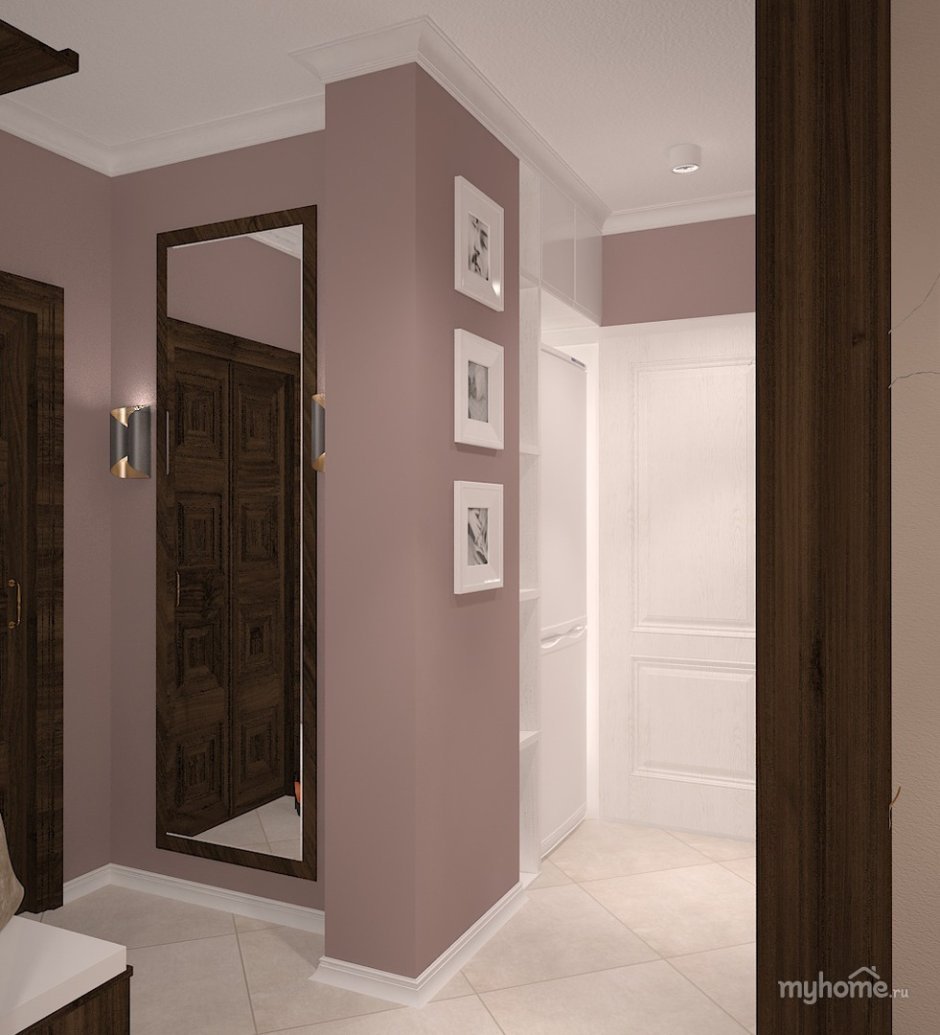 Однотонные обои в интерьере квартиры