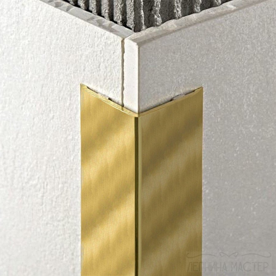 Профиль наружный 20мм латунь для плитки