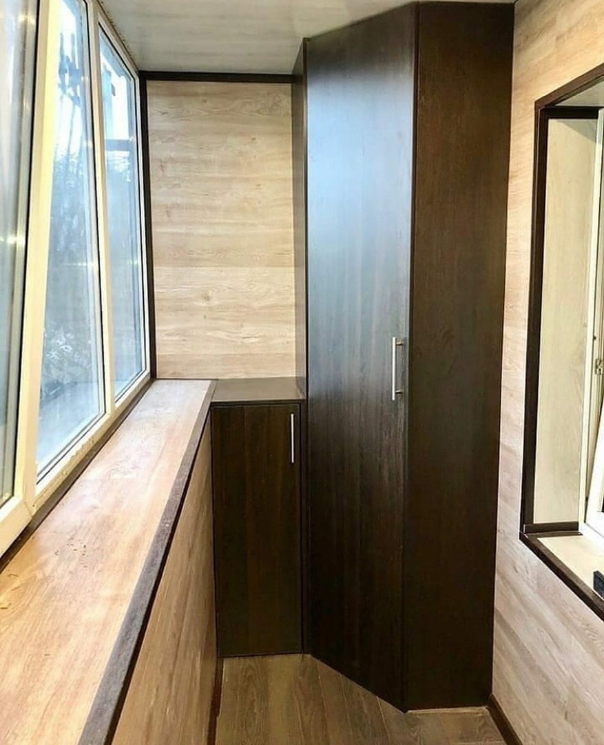 Обшивка балкона МДФ панелями