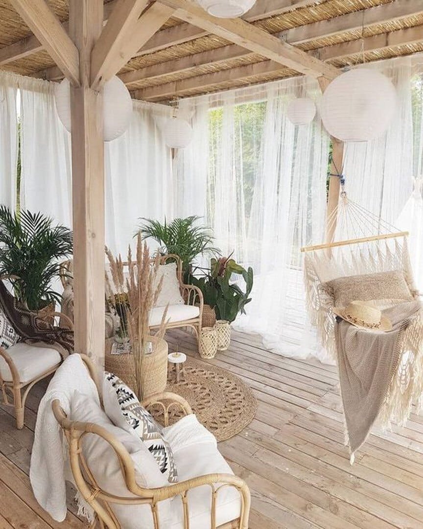 Терраса в стиле бохо