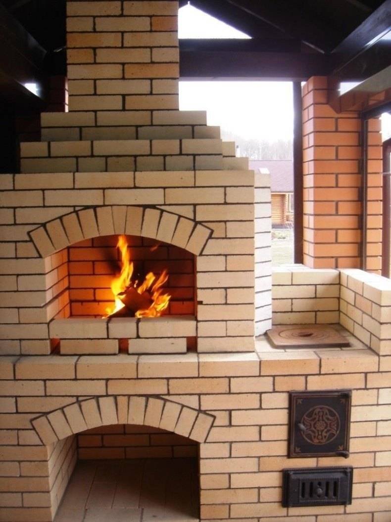 Камин мангал из кирпича