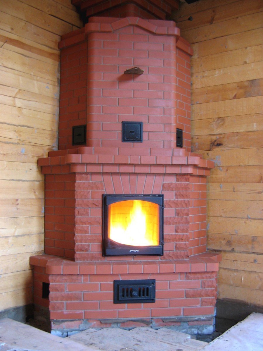 Печь кирпичная голландка угловая