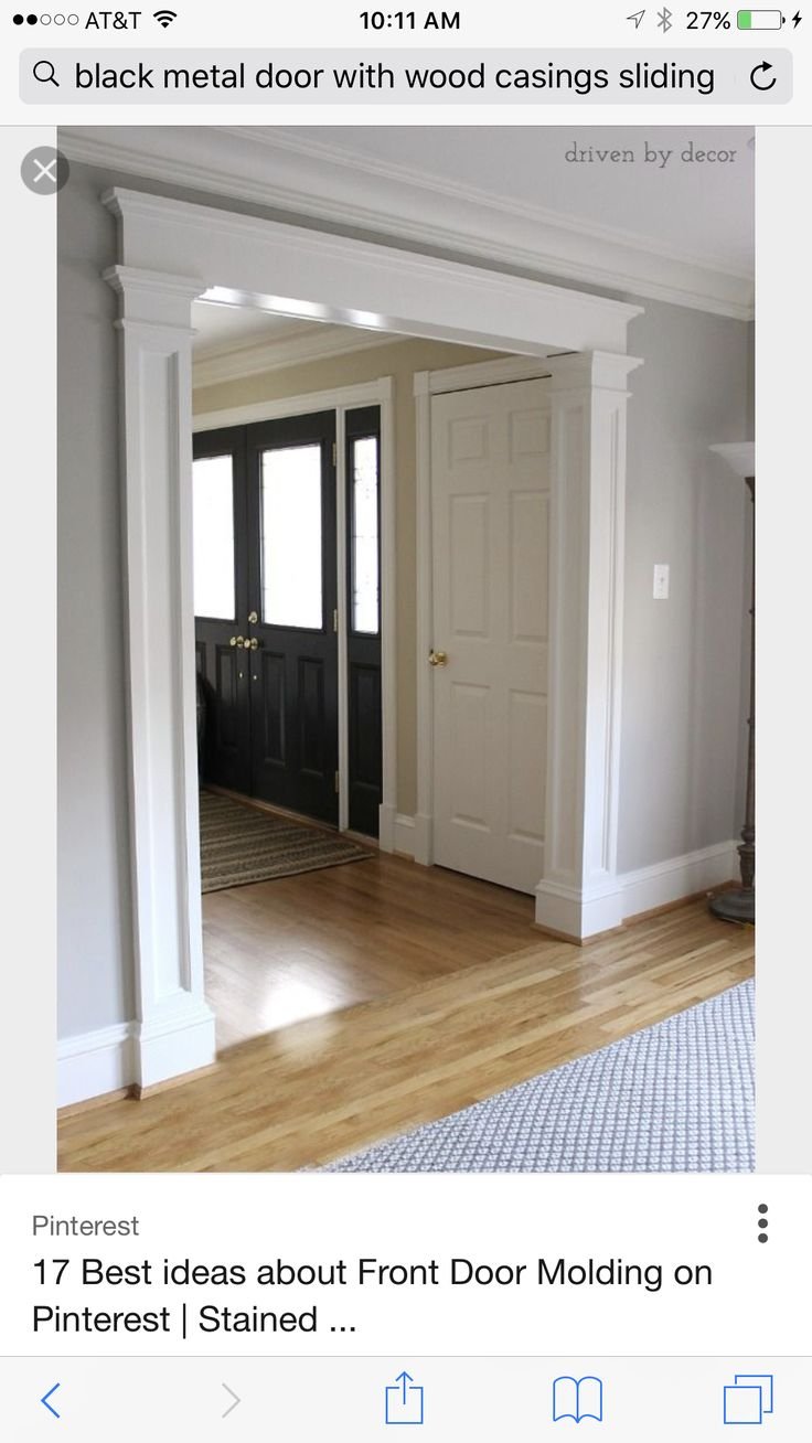 Отделка дверного проема молдингом