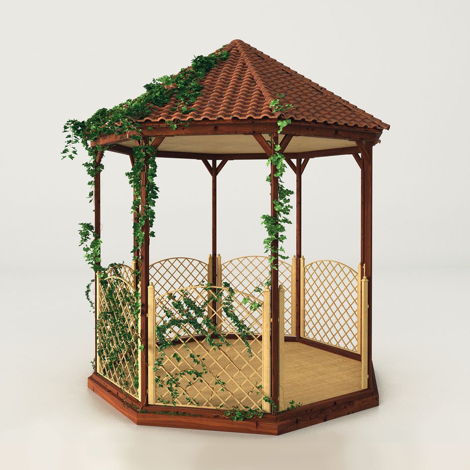 Беседка шестигранная чертеж 3х3