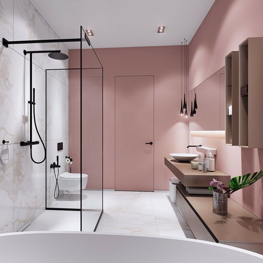 Ванная и душ вместе