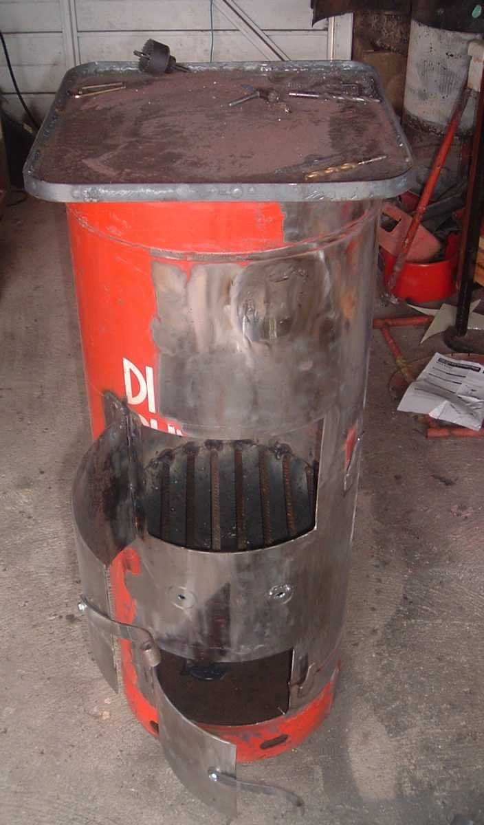 Печь для бани из баллона пропана 100л